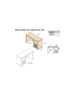 CABEZAL RESPALDO+ MESITAS JORDAN