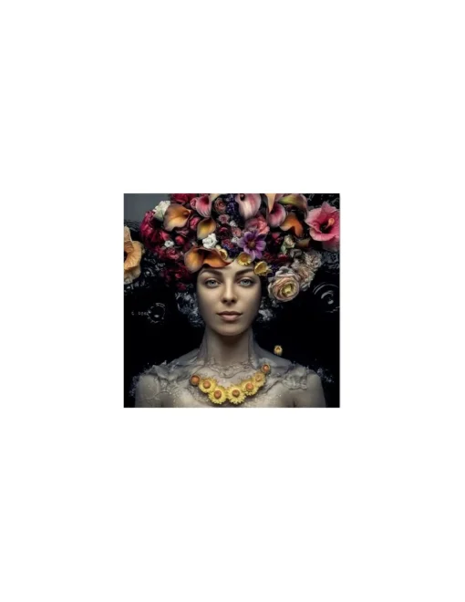 CUADRO MUJER FLOR